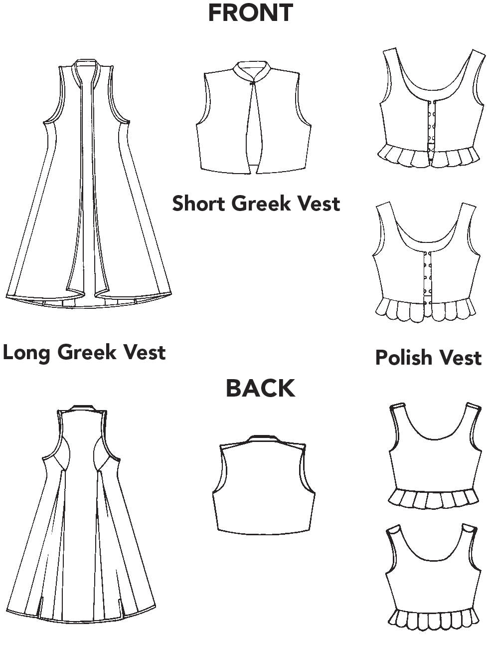 Folkwear 126 Vests from Greece and Poland