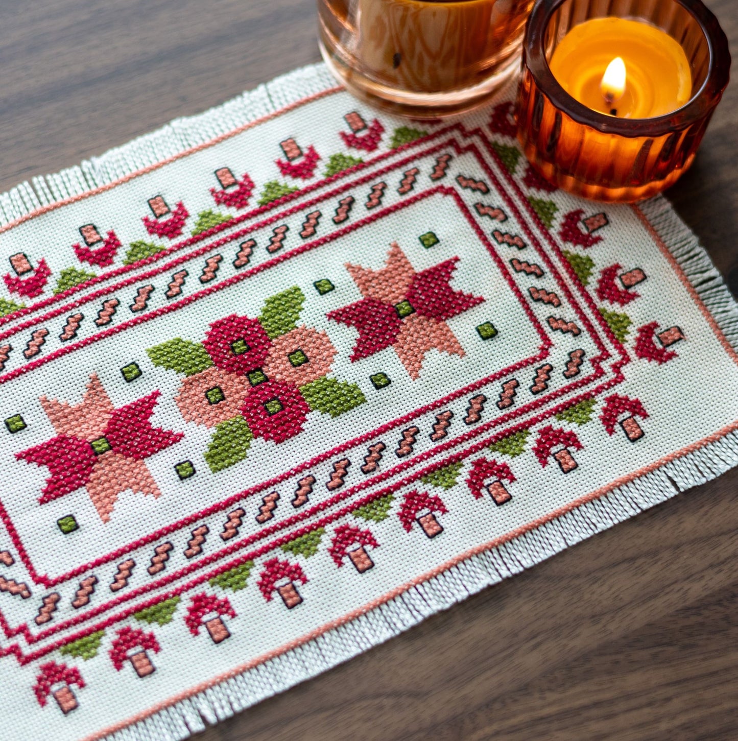 BitKit Mediterranean Dogwood cross stitch folk embroidery PDF pattern
