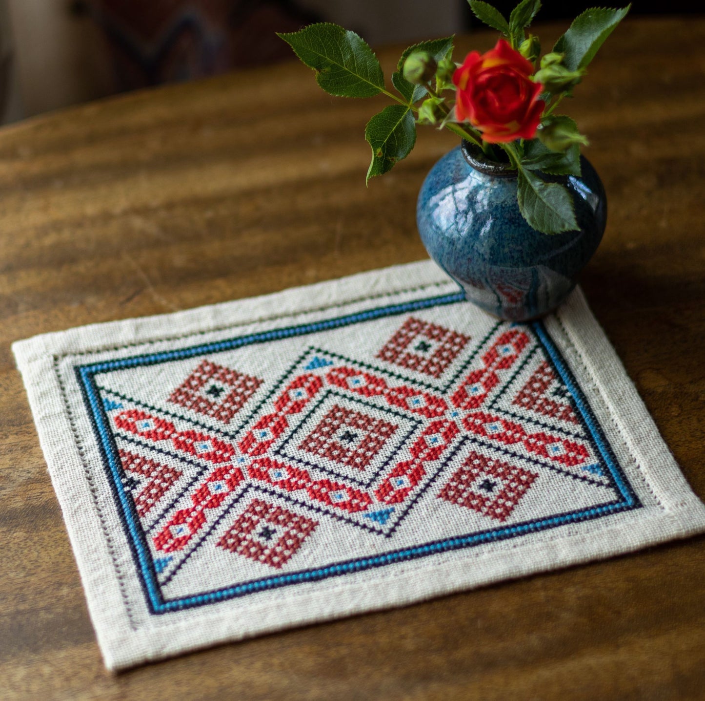 BitKit Balkan Diamond cross stitch folk embroidery PDF pattern