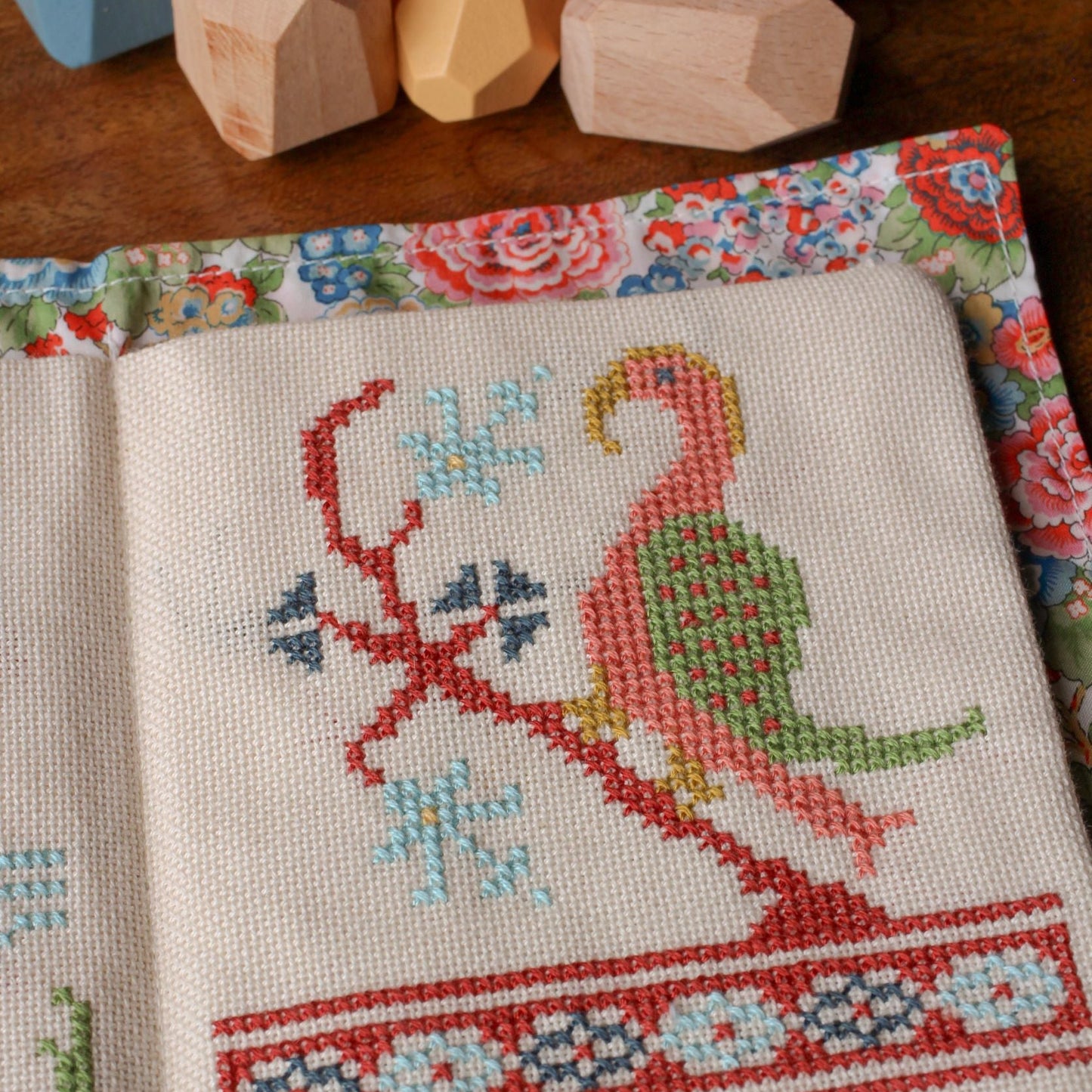folk embroidery quiet book with animals
