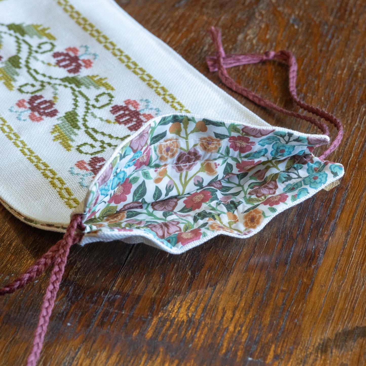 'NEW! Cecily lined bag cross stitch folk embroidery PDF pattern