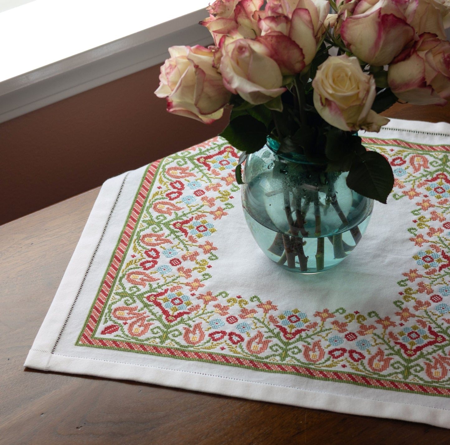 Clara's Garden cross stitch folk embroidery kit