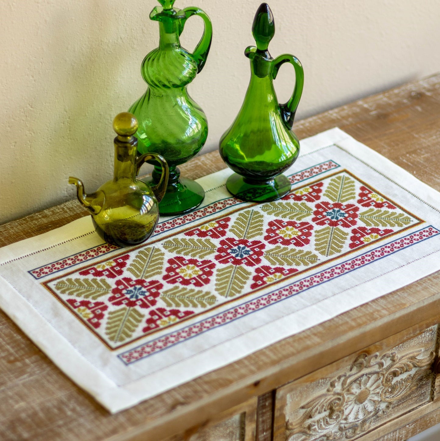 Delian Leaves cross stitch folk embroidery PDF pattern