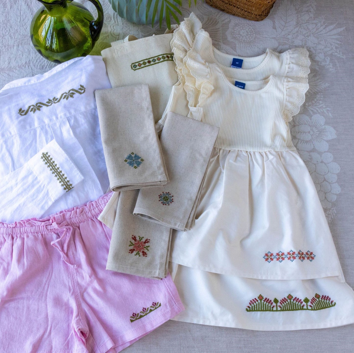 Folk Flourish Garden folk embroidery PDF pattern