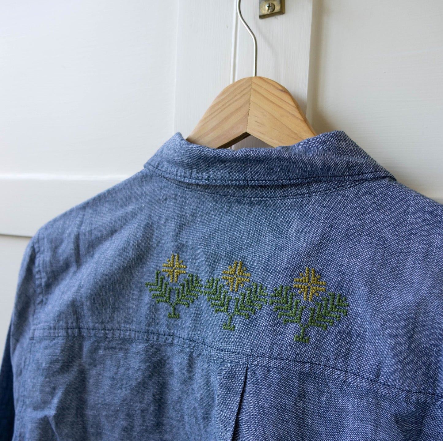 Folk Flourish Woodlands cross stitch folk embroidery PDF pattern