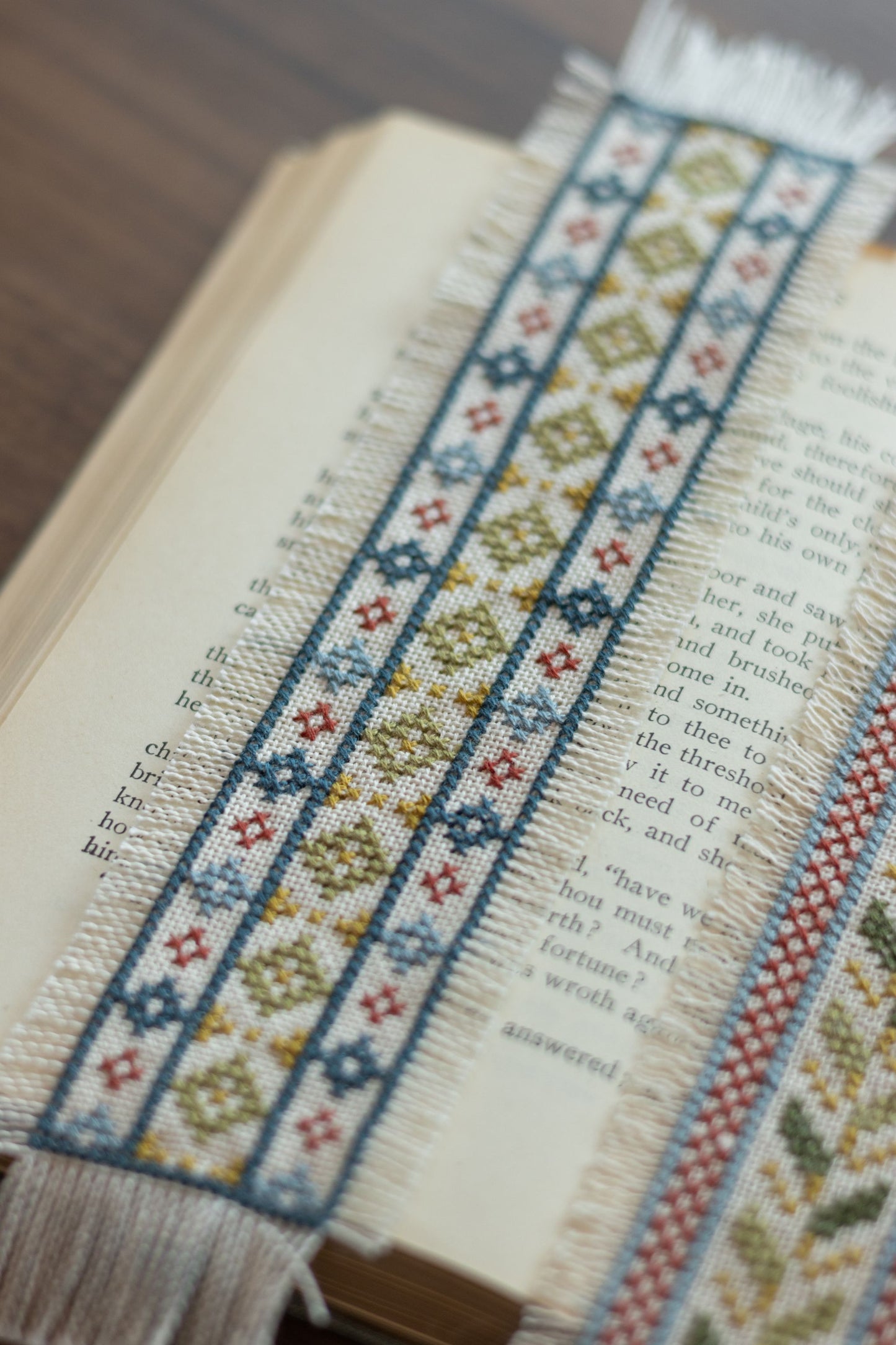 "NEW! Folk Fabric Sampler Ivory cross stitch PDF pattern