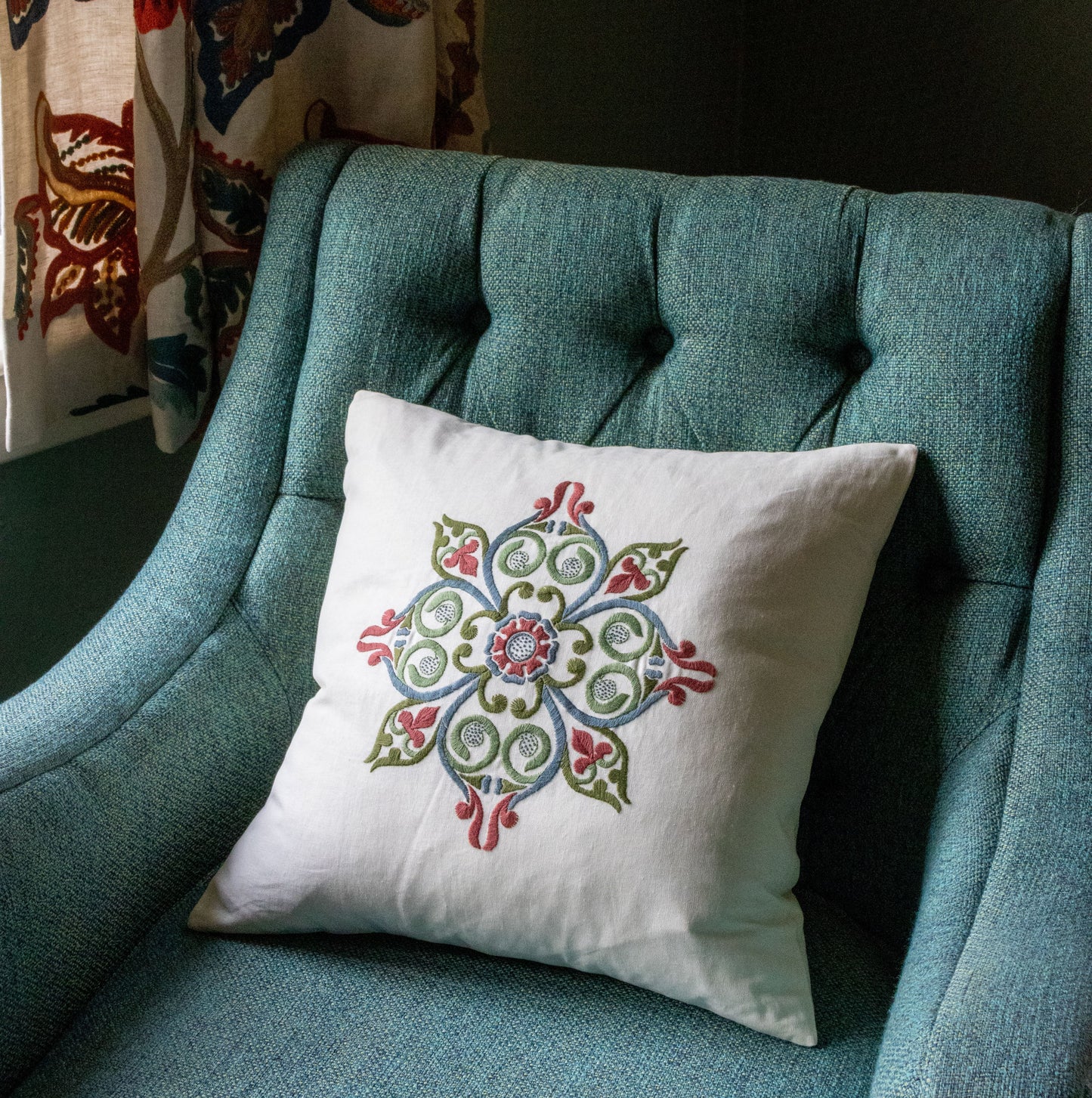 SALE Georgian Rose embroidery cushion kit