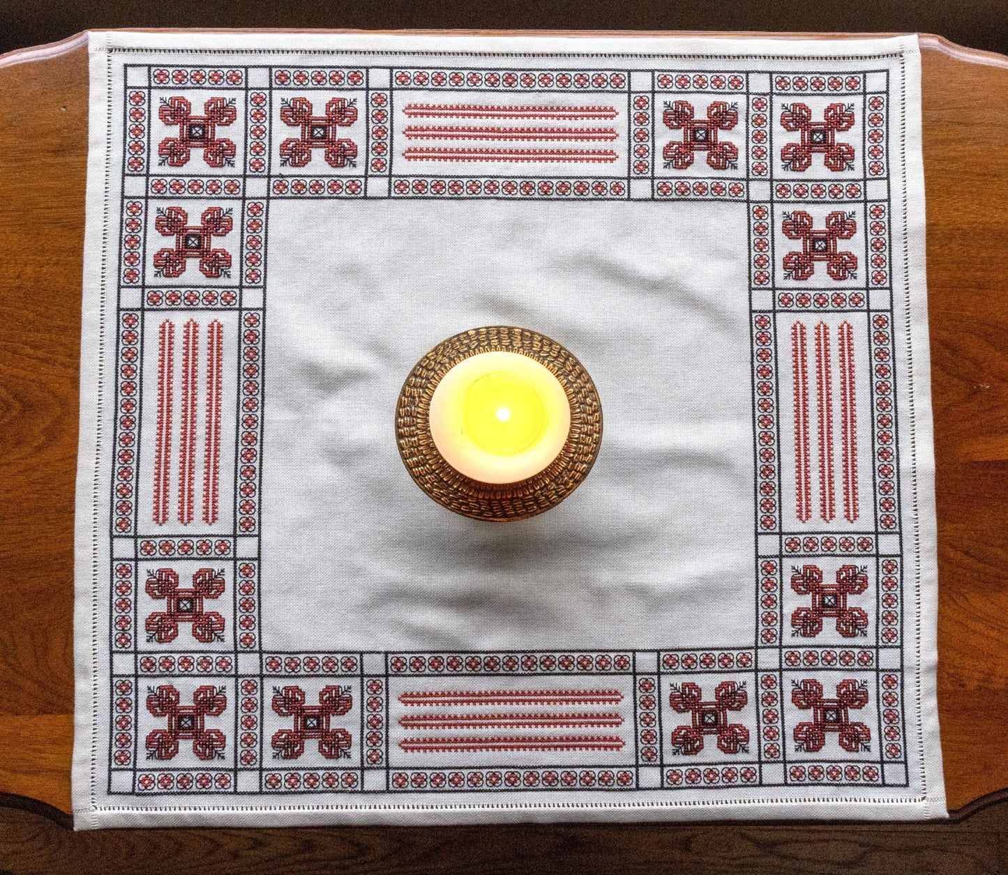Rivne Rosettes cross stitch folk embroidery PDF pattern