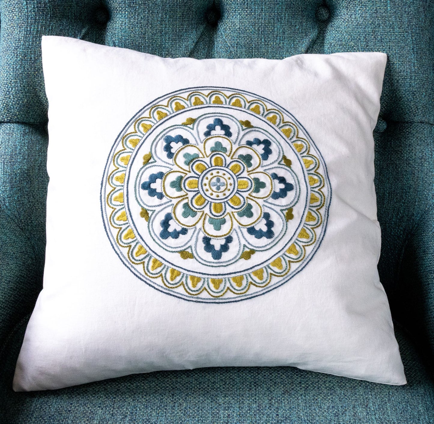 SALE Myra Medallion embroidery cushion kit
