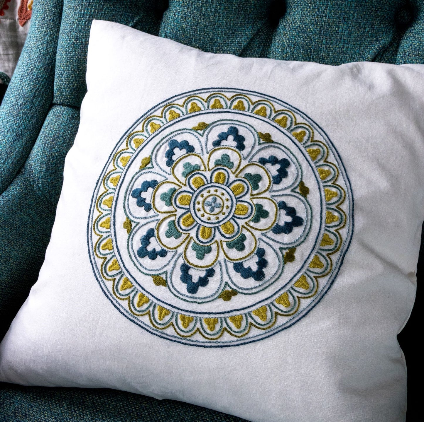 SALE Myra Medallion embroidery cushion kit