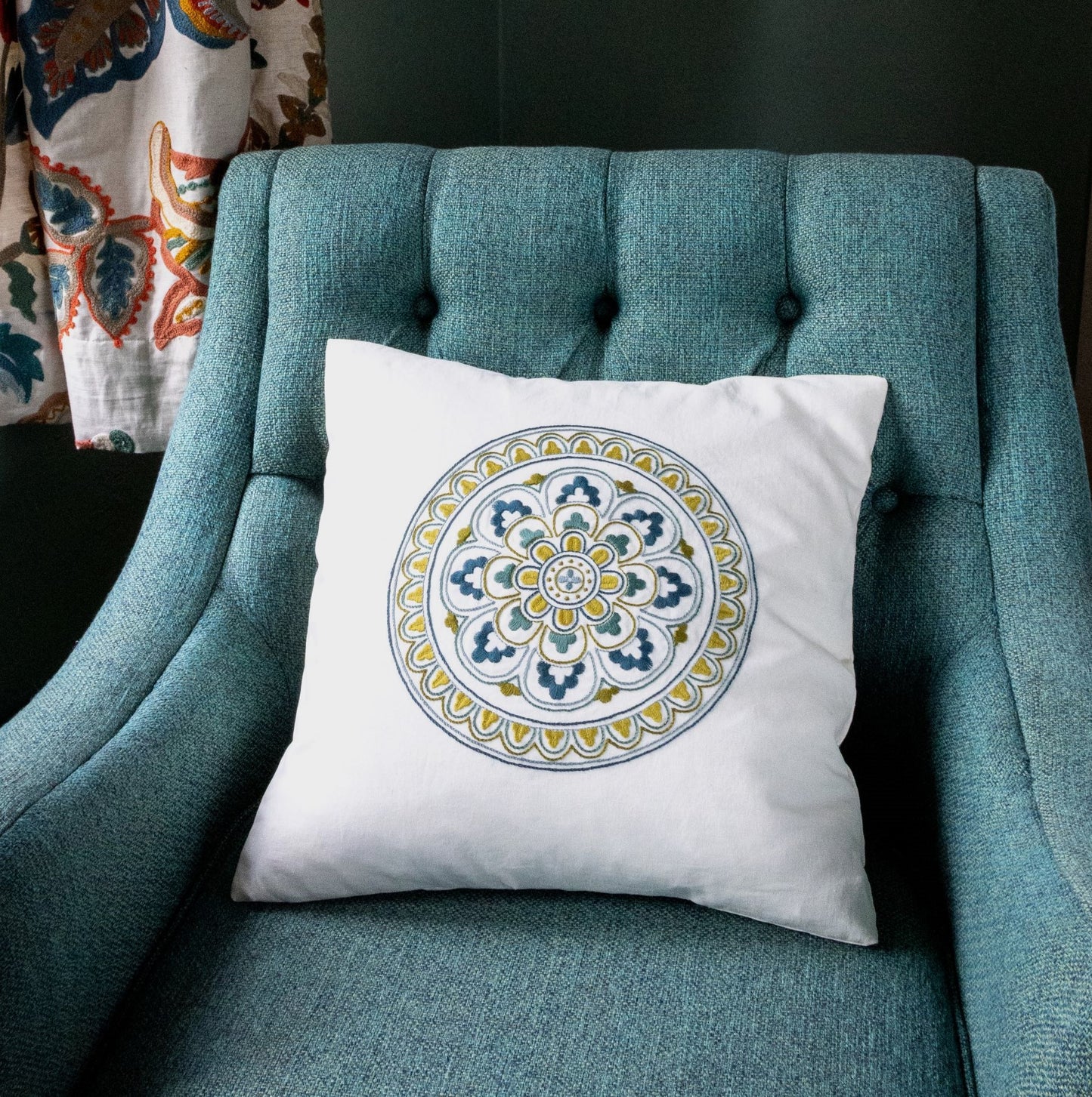 SALE Myra Medallion embroidery cushion kit