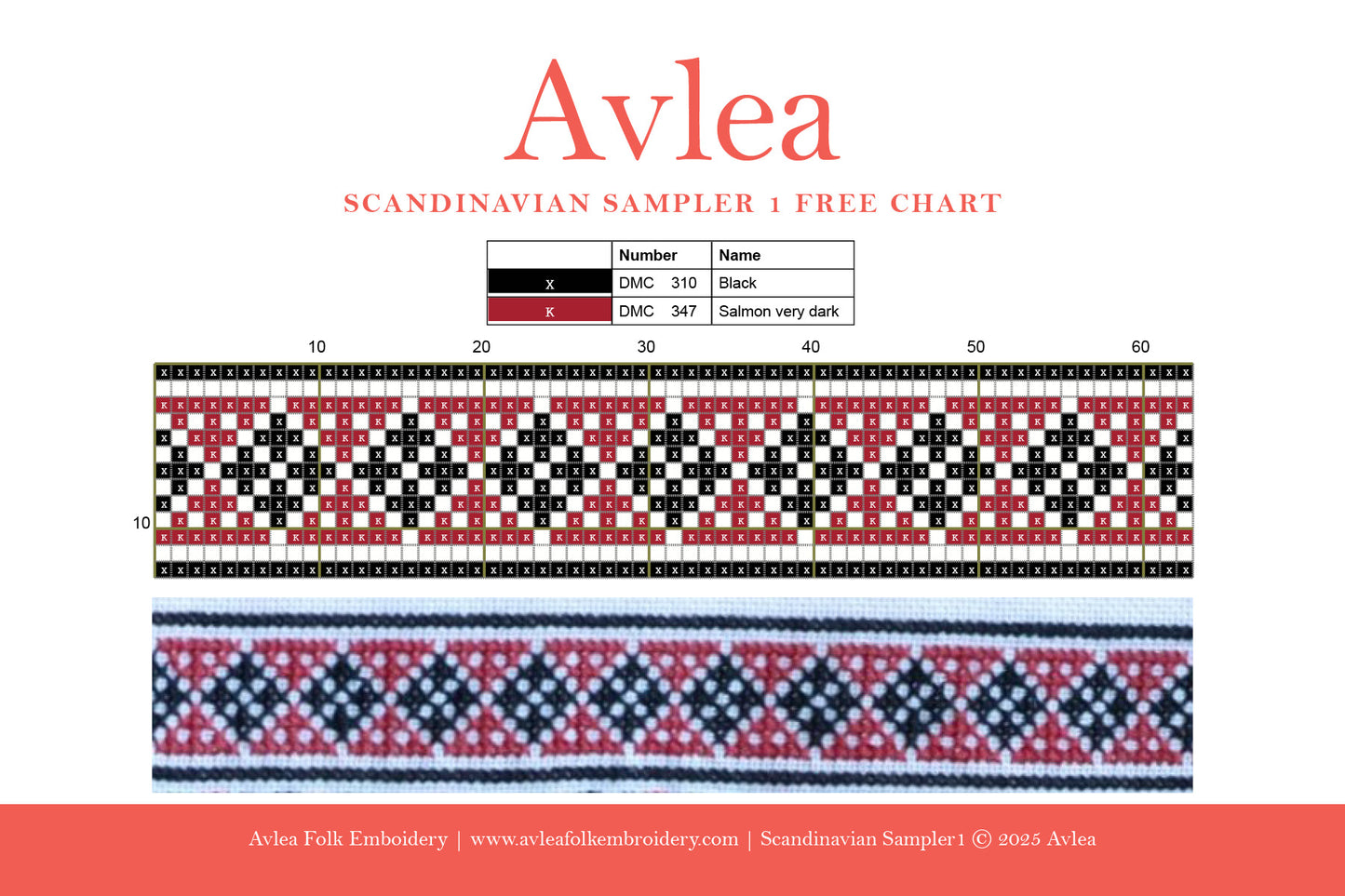 Free chart--Scandinavian Sampler