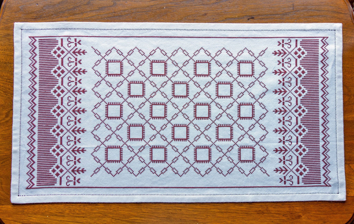 Talsi Trellis folk embroidery PDF pattern