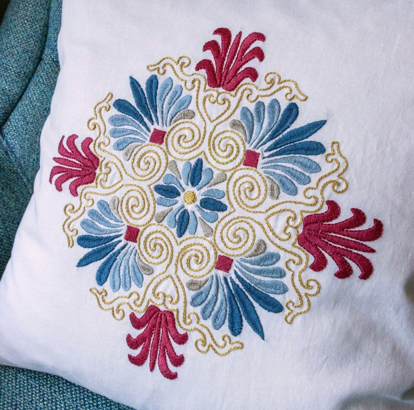 Athenian Palmette embroidery cushion kit