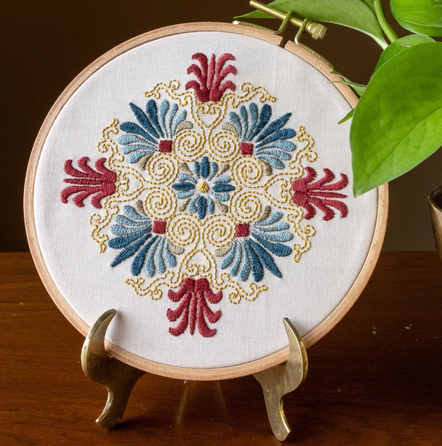 Athenian Palmette embroidery hoop kit