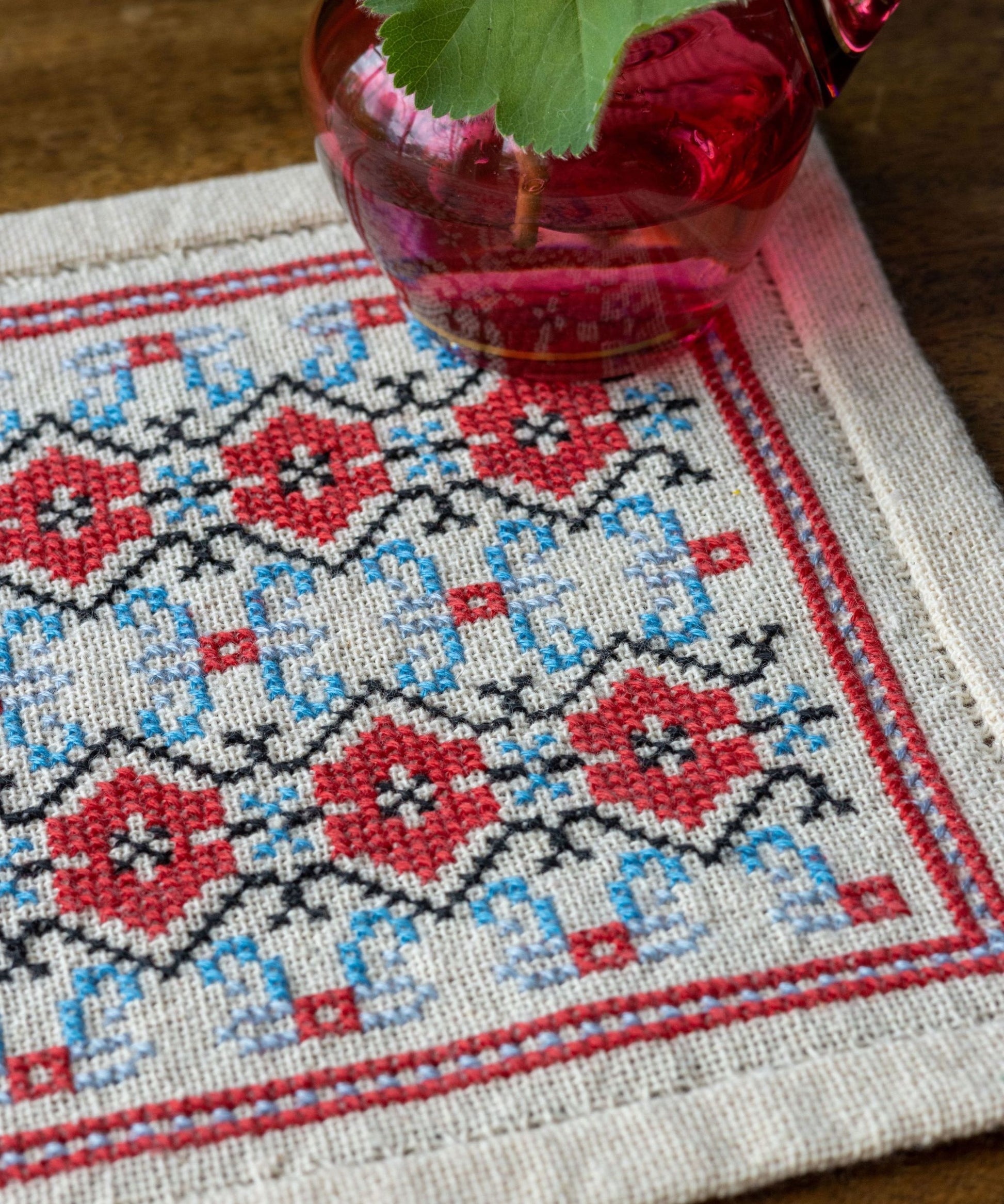 folk embroidery with Balkan design