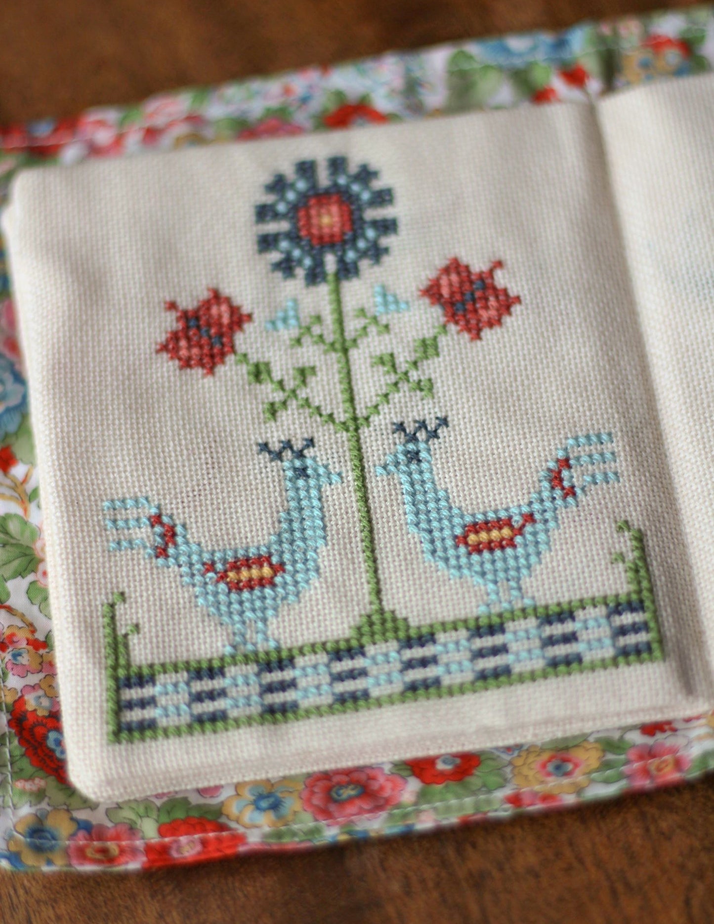 folk embroidery quiet book with animals