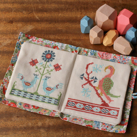 folk embroidery quiet book with animals
