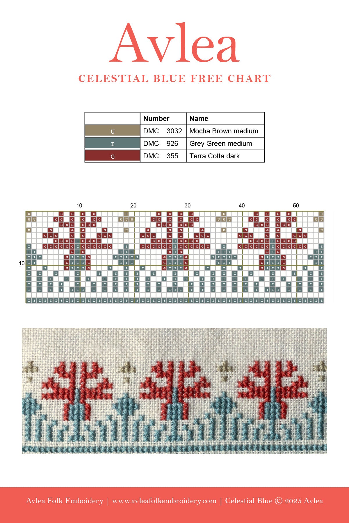 Free chart--Celestial Blue