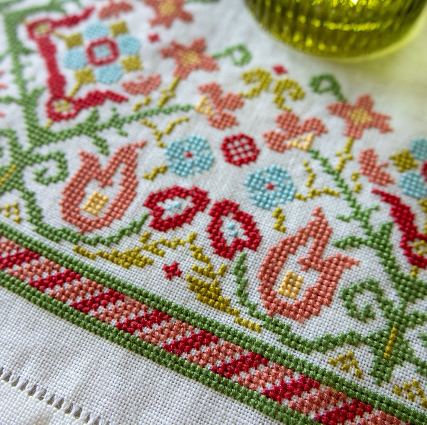 Clara's Garden cross stitch folk embroidery kit