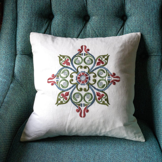 Georgian Rose embroidery cushion kit