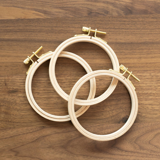 Beechwood embroidery hoop, CLASS pack