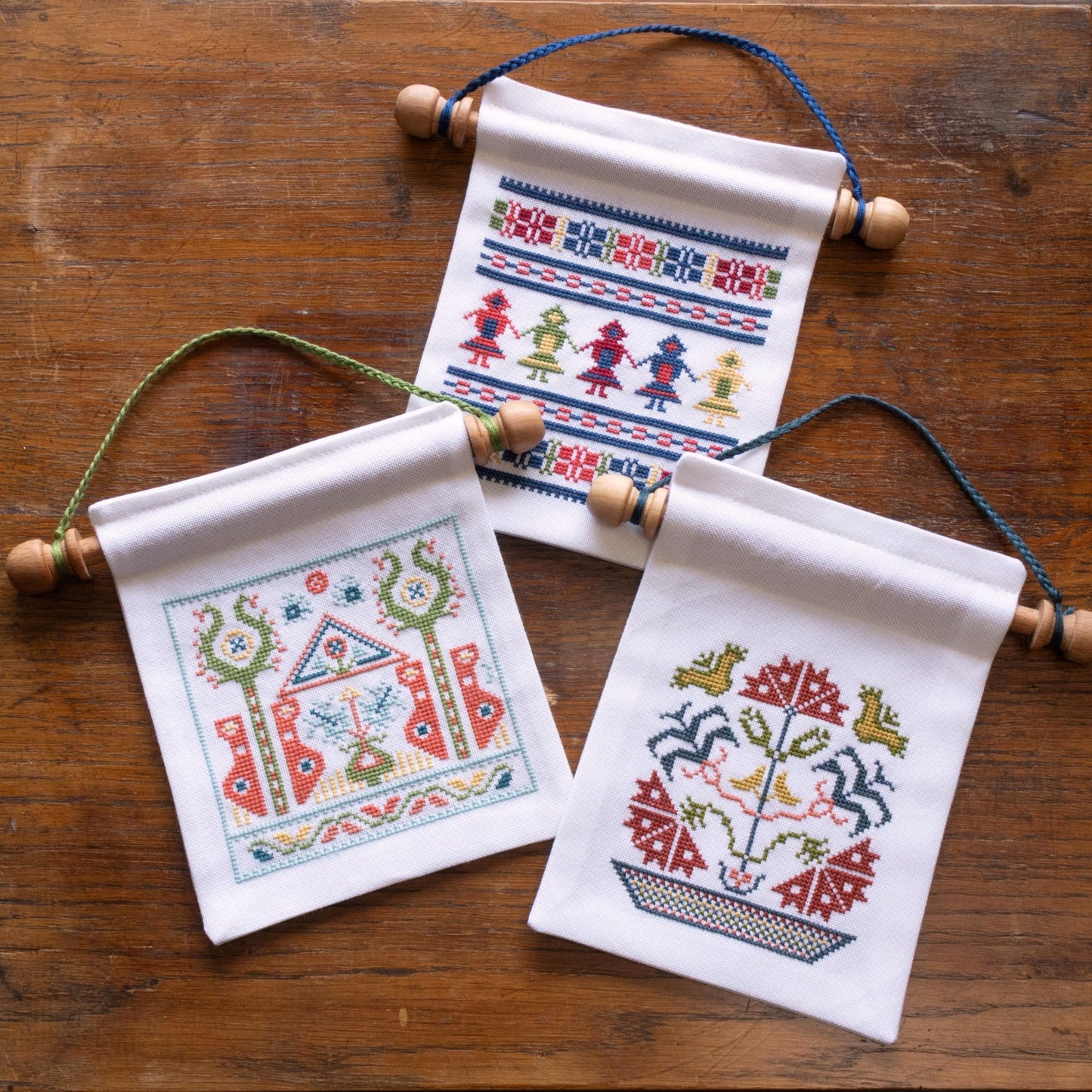 'NEW! Corfu Wildflowers Mini Wall Hanging Cross Stitch Kit