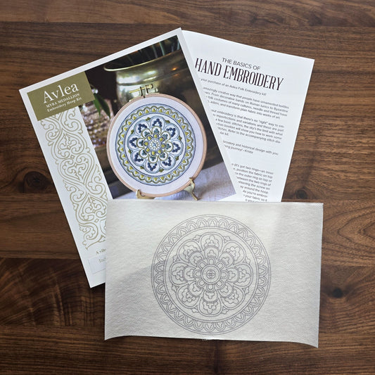 'NEW! Myra Medallion stick-and-stitch