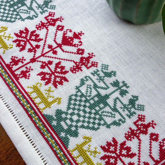 Pomona's Grove cross stitch folk embroidery kit