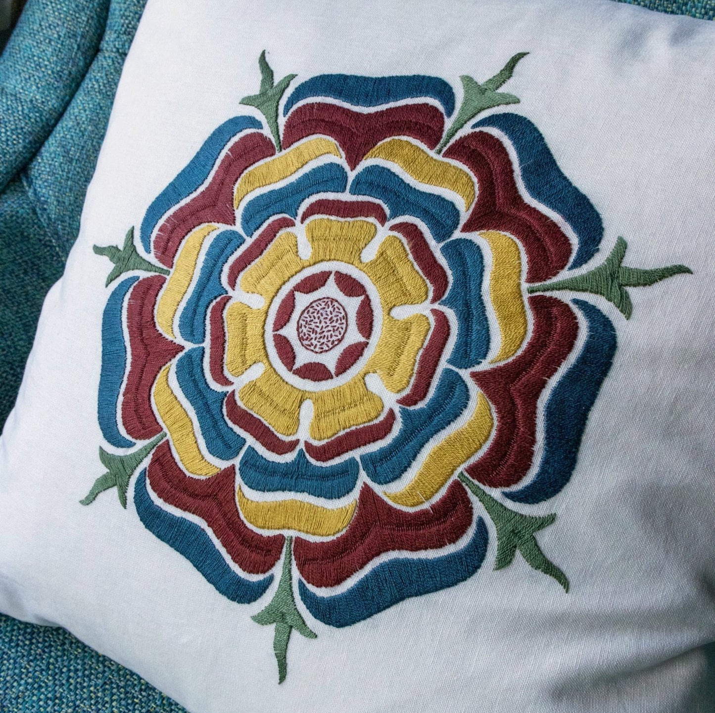 Scottish Rose embroidery cushion kit