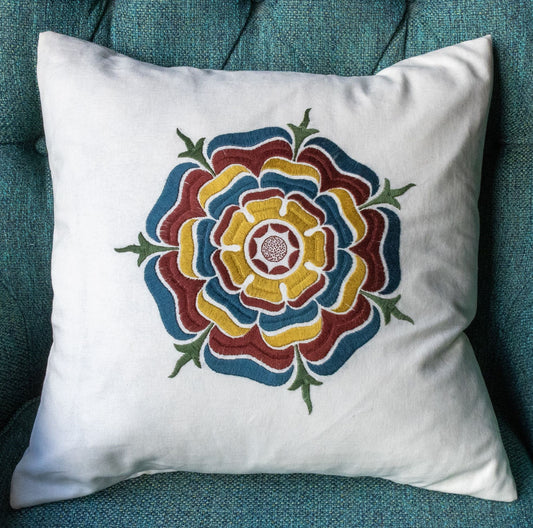 Scottish Rose embroidery cushion kit