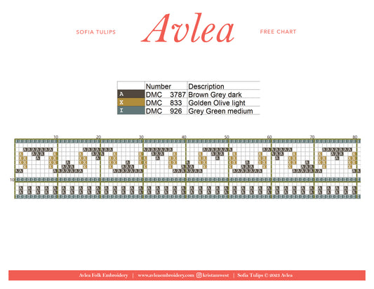 Free chart--Sofia Tulips