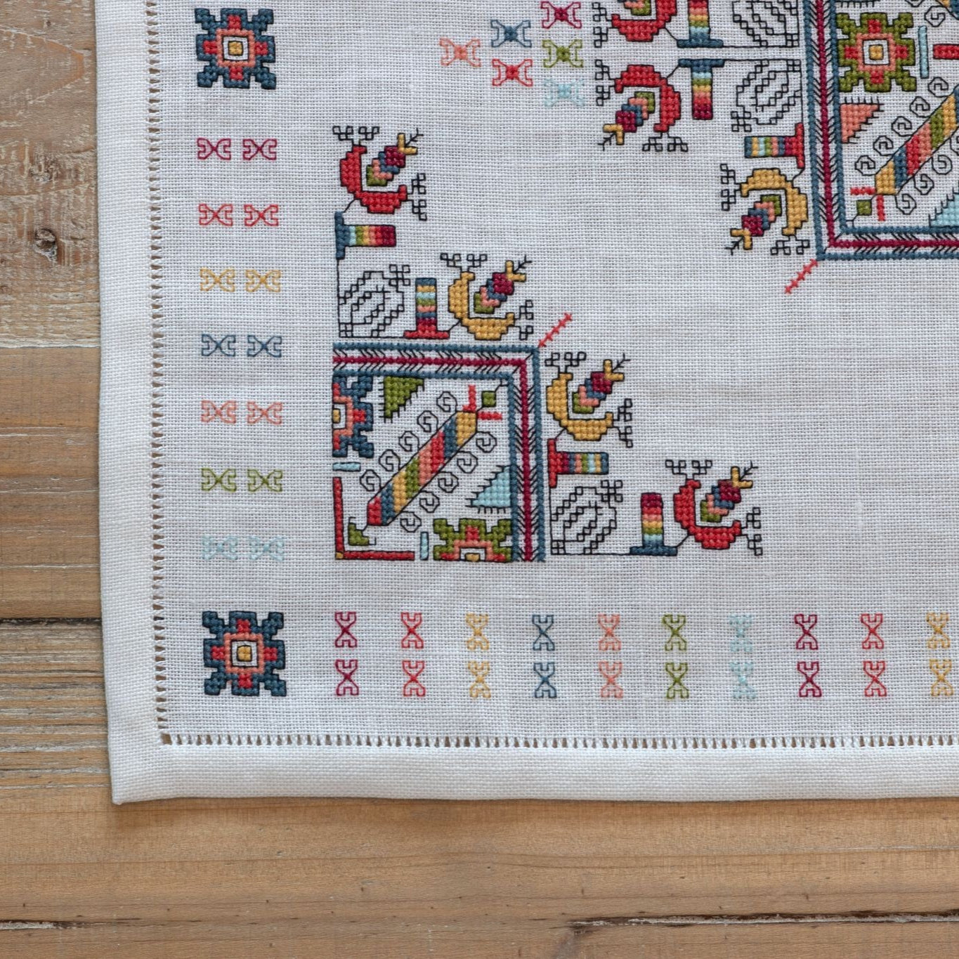 folk embroidery with intricate motif