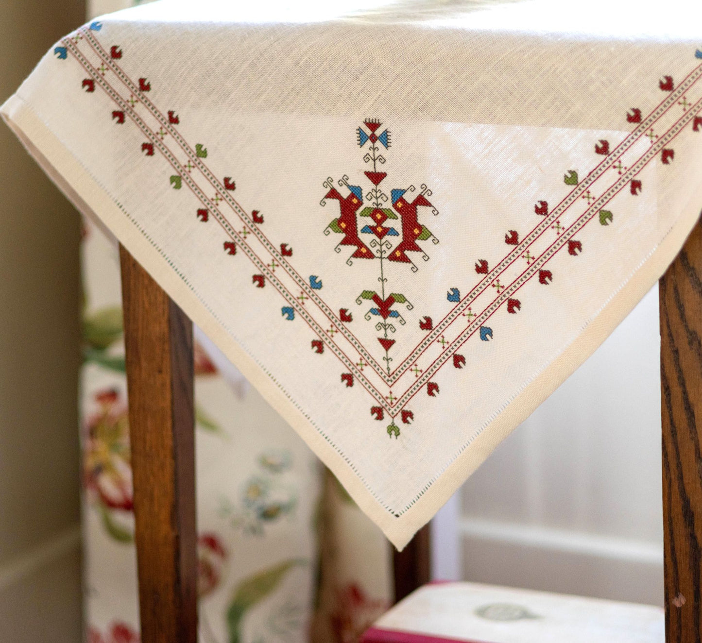 Thracian Rose cross stitch folk embroidery PDF pattern