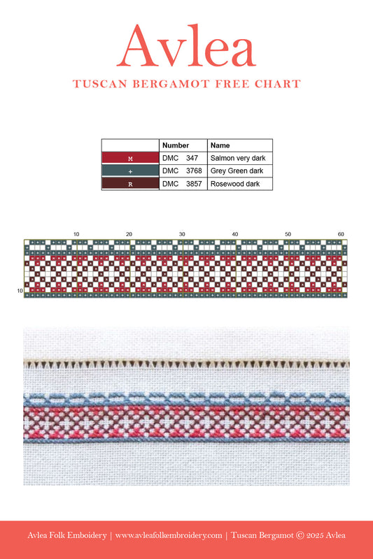 Free chart--Tuscan Bergamot