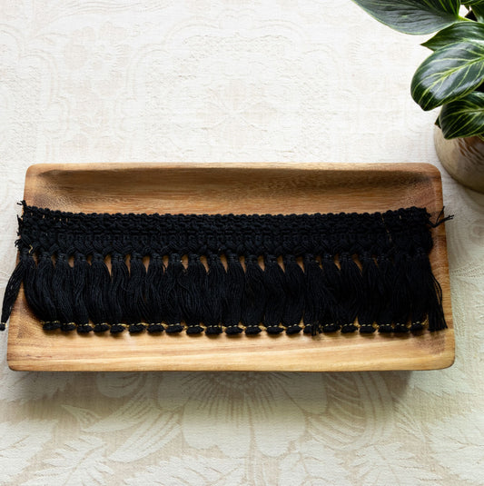 Avlea Trim No. 011 - Greek Large Fringe black